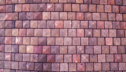 Rose and Lavender Coral Block Exterior Facade.