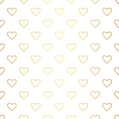 Geometric gold seamless repeat pattern background, gold and white wallpaper.