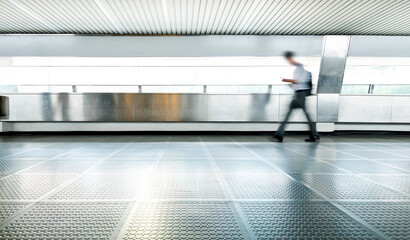 Business people walking on footbridge - Powered by Adobe