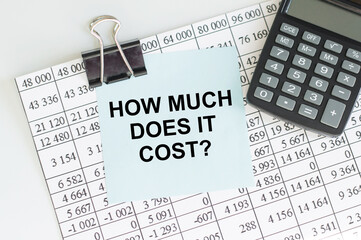 text How Much Does it Cost. Business concept.