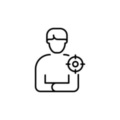 Customer Target icon in vector. logotype