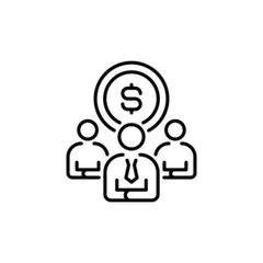 Crowd Funding icon in vector. logotype