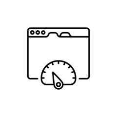 Page Speed icon in vector. logotype
