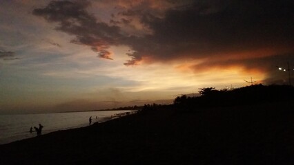 sunset at the beach