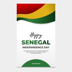 Happy Senegal Independence Day, Senegalese holiday 4th of April design, Template for Poster, Banner, Advertising, Greeting Card or Print Design Element