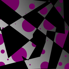 Geometric multi-colored shapes, 3d abstraction