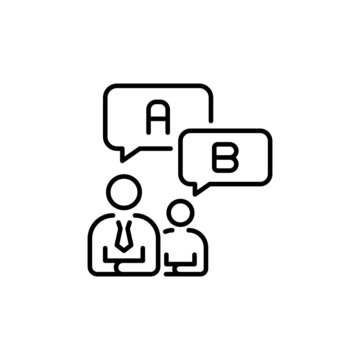 Opinions icon in vector. logotype