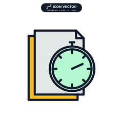 deadline icon symbol template for graphic and web design collection logo vector illustration