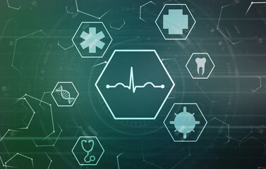 2D illustration medical structure background
