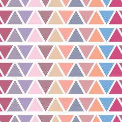 Abstract geometric vector pattern with triangles, seamless repeat background.