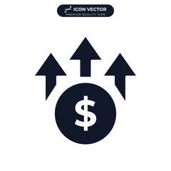 Financial growth. profit icon symbol template for graphic and web design collection logo vector illustration