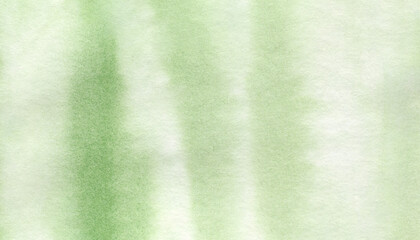 Green vague watercolor streaks on paper, abstract painted background, soft brush hand drawing strokes.