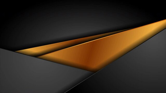 Abstract corporate black and golden concept art motion background. Seamless looping. Video animation Ultra HD 4K 3840x2160