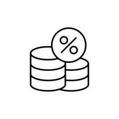 Finance Interest icon in vector. logotype