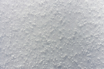 Close up of Graupel Snow pellets, formed when supercooled water droplets Freeze onto Snow Crystals