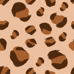 illustration of animal leopard seamless print. A collection of skins for printing on fabrics, textiles, dishes, clothes, household goods, paintings.
