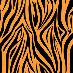 animal tiger seamless print illustration. A collection of skins for printing on fabrics, textiles, dishes, clothes, household goods, paintings.
