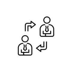 Cooperation icon in vector. logotype