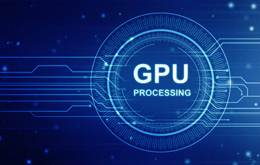 2d illustration gpu futuristic background

