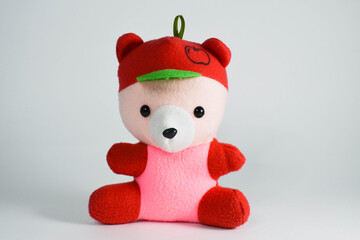 teddy bear.plush toy on a white background.