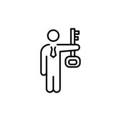 Key Employee icon in vector. logotype