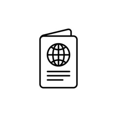 Passport icon in vector. logotype