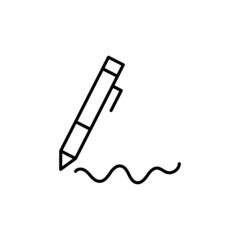 Signature icon in vector. logotype