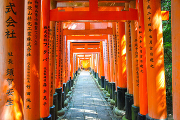 Historic shrine in Kyoto, Japan