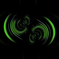 intricate pattern emerald green shades on a dark background