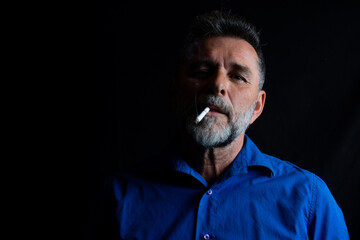 Man smoking a cigarette