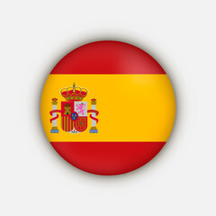 Country Spain. Spain flag. Vector illustration.