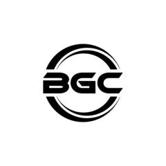 BGC letter logo design with white background in illustrator, vector logo modern alphabet font overlap style. calligraphy designs for logo, Poster, Invitation, etc.