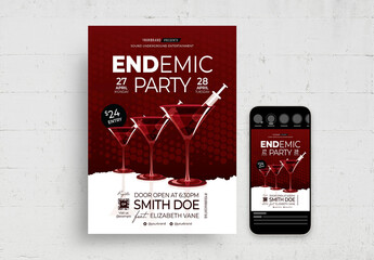 Endemic Party Flyer Poster