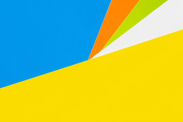 simple blue, yellow, orange, white and green polygonal background.