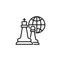 Global Strategy icon in vector. logotype