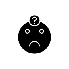 Uncertainty Emoji icon in vector. logotype