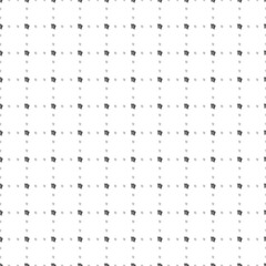 Square seamless background pattern from black zodiac virgo symbols are different sizes and opacity. The pattern is evenly filled. Vector illustration on white background