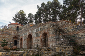 Fototapeta premium Ruins of the late antique Hisarlaka Fortress, Kyustendil, Bulgaria