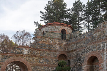 Fototapeta na wymiar Ruins of the late antique Hisarlaka Fortress, Kyustendil, Bulgaria