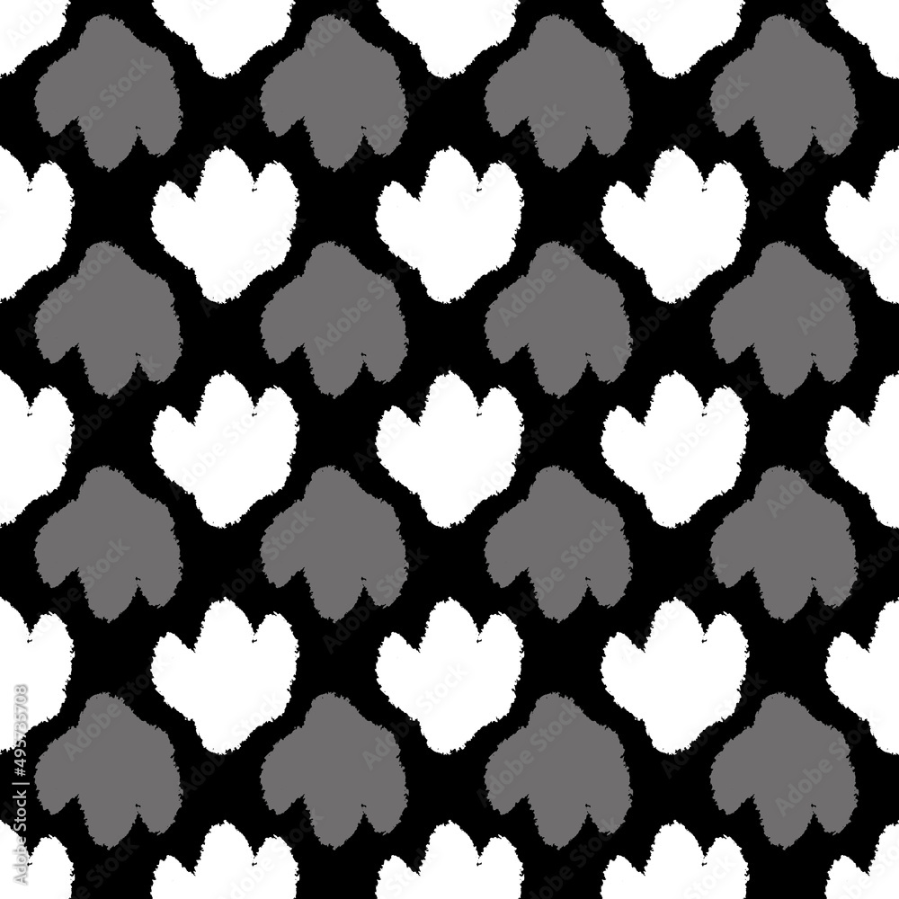 Poster black and white abstract textured pattern vector seamless repeat pattern print background