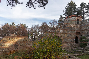 Fototapeta na wymiar Ruins of the late antique Hisarlaka Fortress, Kyustendil, Bulgaria