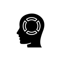 Graphical Mind icon in vector. logotype