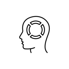 Graphical Mind icon in vector. logotype