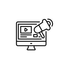 Video Market icon in vector. logotype