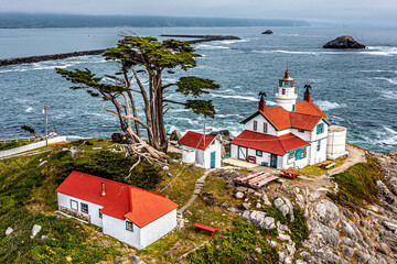 Battery Point Lighthouse in Crescent City, California, United States © Ct Photography/Wirestock Creators