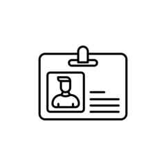 Employee Card icon in vector. logotype