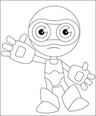 among us coloring page coloring book page coloring book page for kids line art vector art