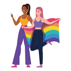 interracial lesbians couple