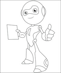 among us coloring page coloring book page coloring book page for kids line art vector art