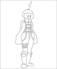 among us coloring page coloring book page coloring book page for kids line art vector art